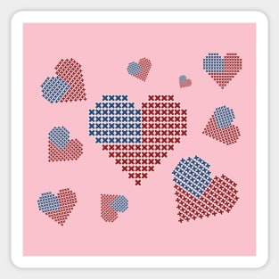 I Love USA In My Heart Sticker